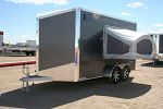Enclosed toy hauler camper trailer